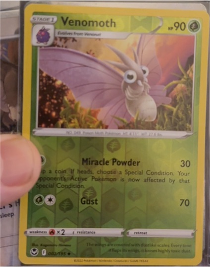 2022 Pokémon SWSH12: Silver Tempest #002 Venomoth — front