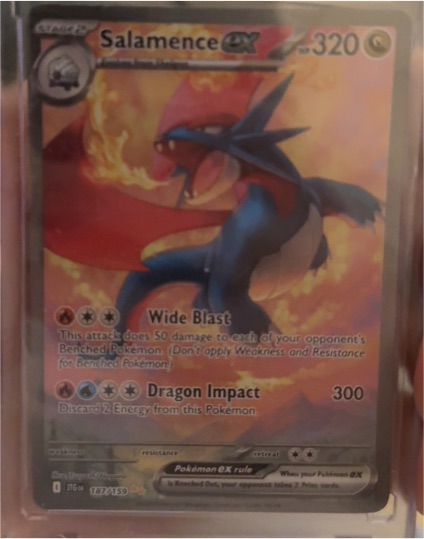 2023 Pokémon SV09: Journey Together #187 Salamence EX — front