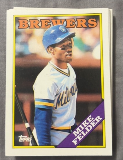 1988 Topps #718 Mike Felder Milwaukee Brewers — front