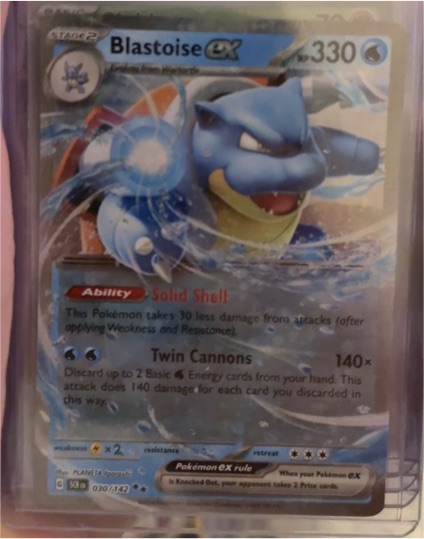 2024 Pokémon Scarlet & Violet Stellar Crown #030/142 Blastoise ex — front