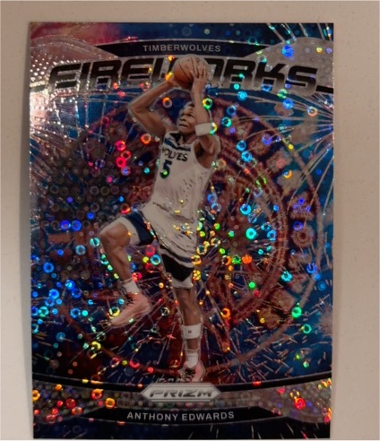 2024-25 Panini Prizm #25 Anthony Edwards Fireworks — front