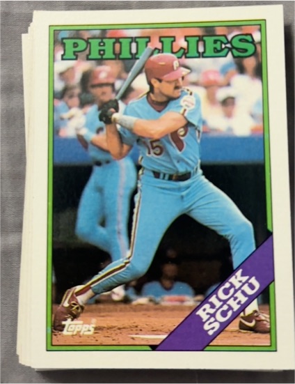 1988 Topps #731 Rick Schu Philadelphia Phillies — front