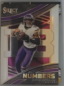 2023 Panini Select #NMB-JJE Justin Jefferson Select Numbers — front