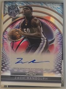 2023-24 Topps Chrome Certified Auto Zach Randolph #TCAI-ZR — front