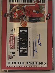 2019 Panini Contenders Draft Picks #121 Terence Davis — front
