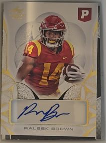 2024 Leaf Trinity Pristine Auction Autograph #BA-RB1 Raleek Brown — front