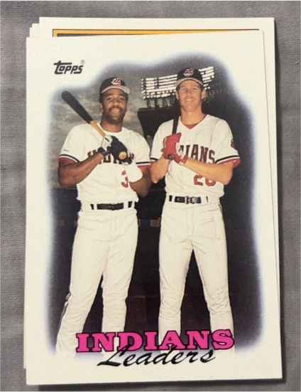 1988 Topps #789 Indians Leaders Joe Carter Cory Snyder — front