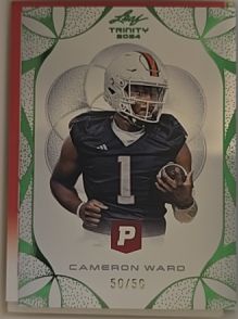 2024 Leaf Trinity Pristine Auction #50 Cameron Ward 50/50 — front