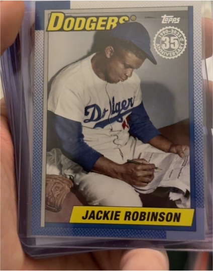 2025 Topps Series 1 #T90-11 Jackie Robinson 1990 Topps 35th Anniversary Dodgers — front