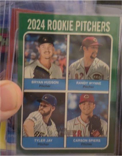 2024 Topps Heritage High Number #614 Rookie Pitchers Bryan Hudson Randy Wynne Tyler Jay Carson Spiers — front