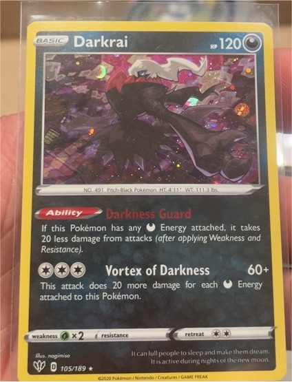 2020 Pokemon Darkness Ablaze #105 Darkrai — front