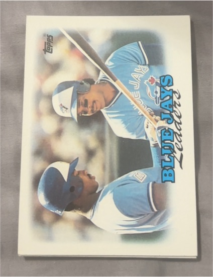 1988 Topps #729 Blue Jays Leaders George Bell/Fred McGriff — front