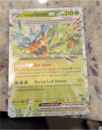2024 Pokémon Sv06 Twilight Masquerade #025 Teal Mask Ogerpon EX — front