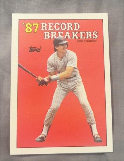 1988 Topps #7 Benny Santiago Record Breaker — front