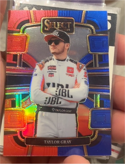 2024 Panini Select NASCAR Racing #38 Taylor Gray Red & Blue Prizm — front