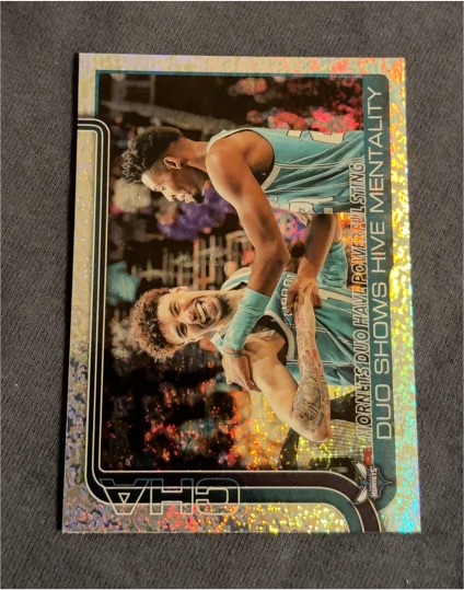 2025-26 Topps #283 LaMelo Ball / Brandon Miller Duo Shows Hive Mentality — front