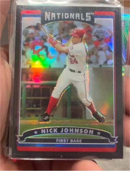 2006 Topps Chrome Black Refractor #111 Nick Johnson — front