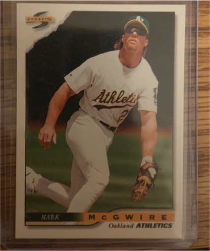 1996 Score #310 Mark McGwire Oakland Athletics — front