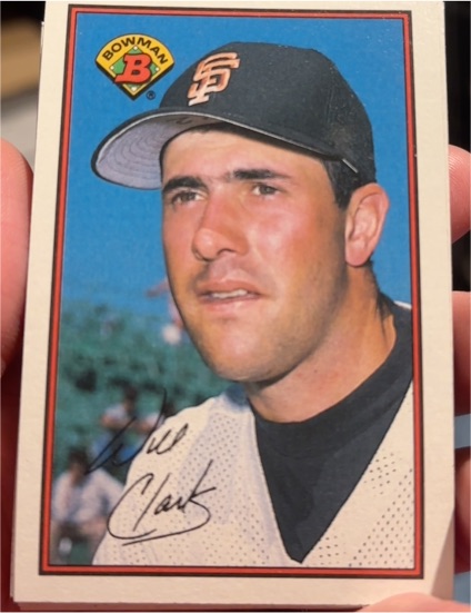 1989 Bowman #476 Will Clark — front