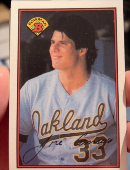 1989 Bowman #201 Jose Canseco — front