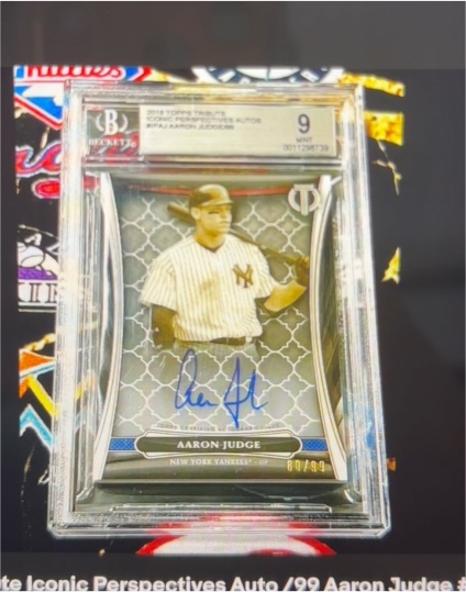 2018 Topps Tribute Iconic Perspectives #IP-AJ Aaron Judge — front