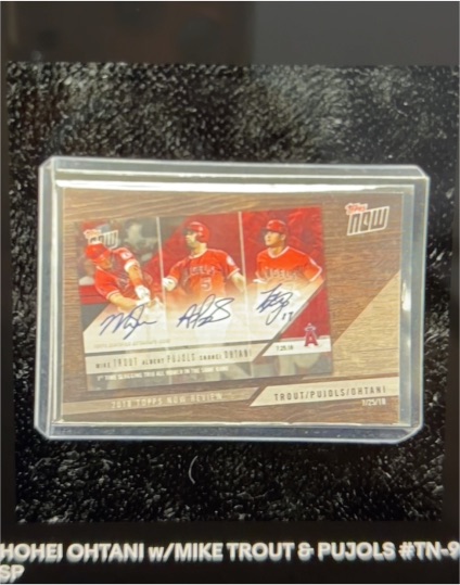 2019 Topps Now 2018 Topps Now Review #TN-9 Shohei Ohtani / Mike Trout / Albert Pujols — front