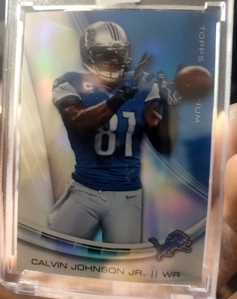 2013 Topps Platinum #77 Calvin Johnson Jr. — front