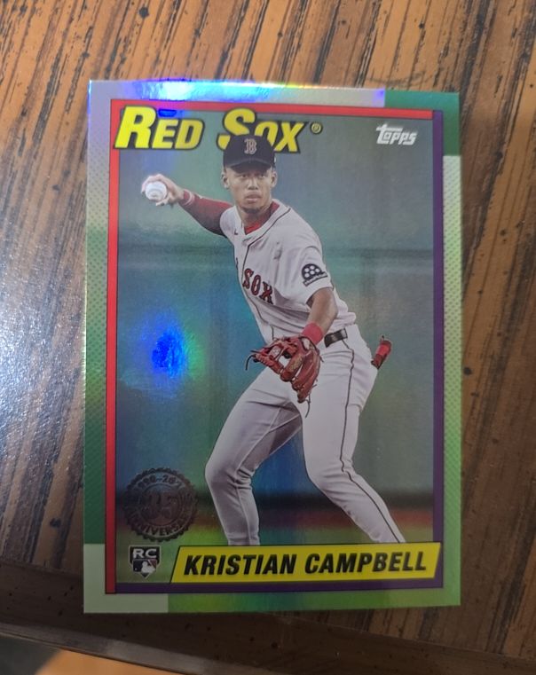 2025 Topps Update #U90-36 Kristian Campbell 1990 Topps Foil RC — front