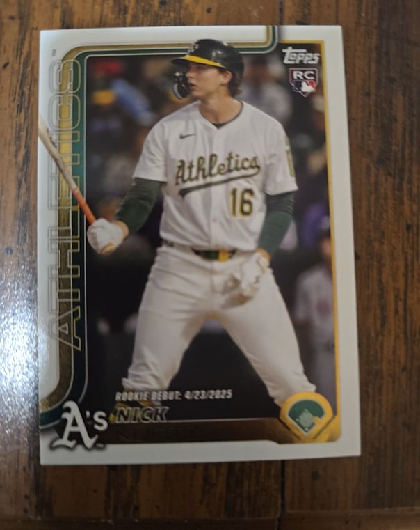 2025 Topps Update #US197 Nick Kurtz Rookie Debut — front