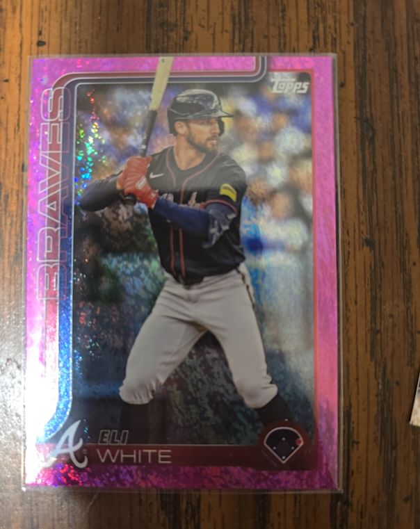 2025 Topps Series 2 Pink Sand Glitter Eli White — front