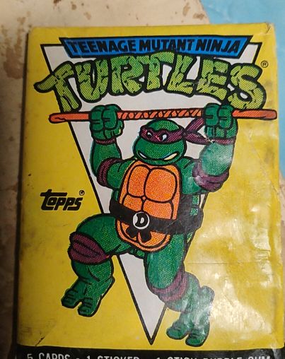 1989 Topps Teenage Mutant Ninja Turtles Donatello Wax Pack — front