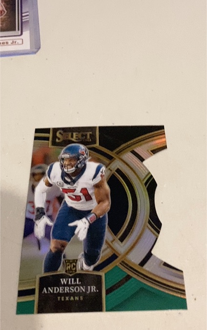 2023 Panini Select Premier Level Black & Red Prizm Die-Cut #125 Will Anderson Jr. — front
