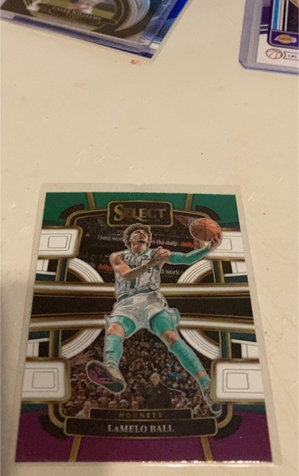 2023-24 Panini Select #53 LaMelo Ball Concourse Green White Purple Prizm — front