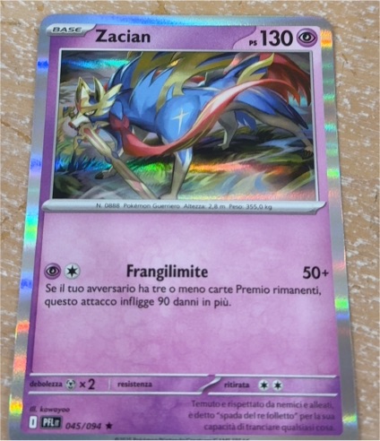 2025 Pokemon ME02: Phantasmal Flames #045 Zacian — front