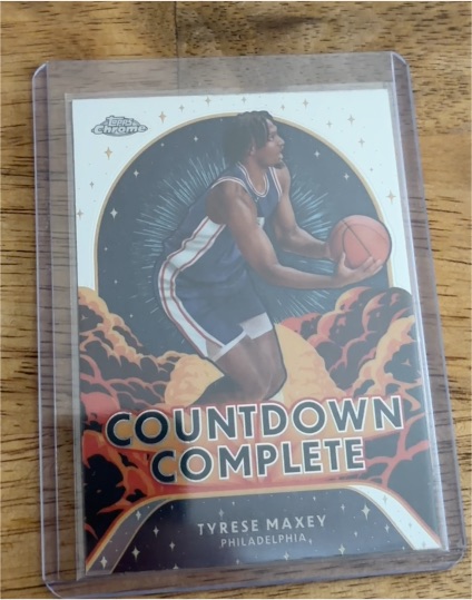 2024-25 Topps Chrome #CC-9 Tyrese Maxey Countdown Complete — front