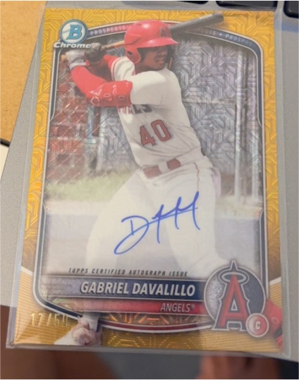 2025 Bowman Chrome #CPA-GD Gabriel Davalillo — front