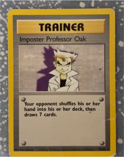 1999 Pokémon #73 Imposter Professor Oak — front
