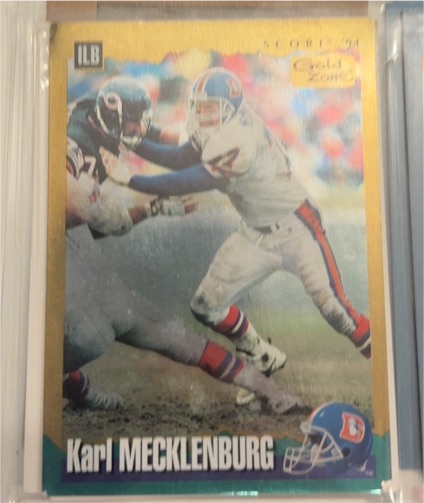 1994 Score Gold Zone #94 Karl Mecklenburg — front