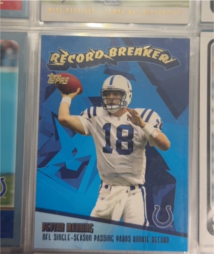 2003 Topps Chrome Record Breakers #RB22 Peyton Manning — front