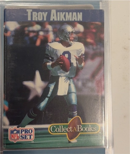 1990 Pro Set Collect-A-Books #NNO Troy Aikman — front