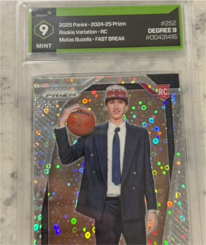 2024-25 Panini Prizm #252 Matas Buzelis Rookie Variation Fast Break — front