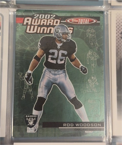 2002 Topps Total Award Winners #AW1 Rod Woodson — front
