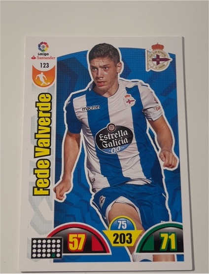 2017 Panini Adrenalyn XL #123 Fede Valverde — front
