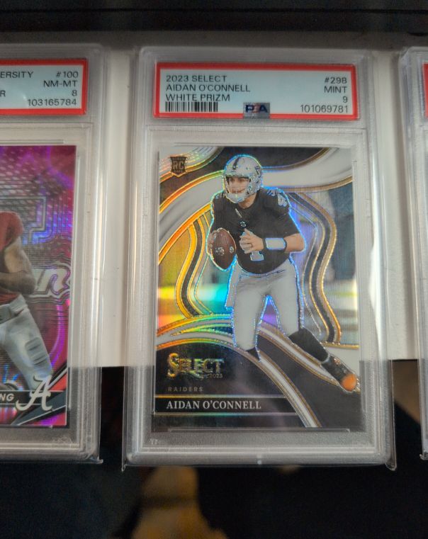 2023 Panini Select #298 Aidan O'Connell White Prizm — front