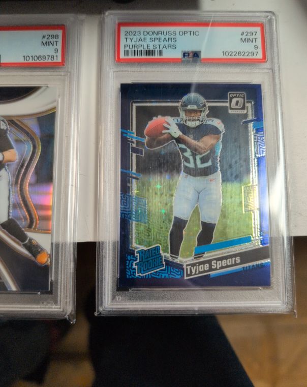 2023 Donruss Optic #297 Tyjae Spears Purple Stars — front