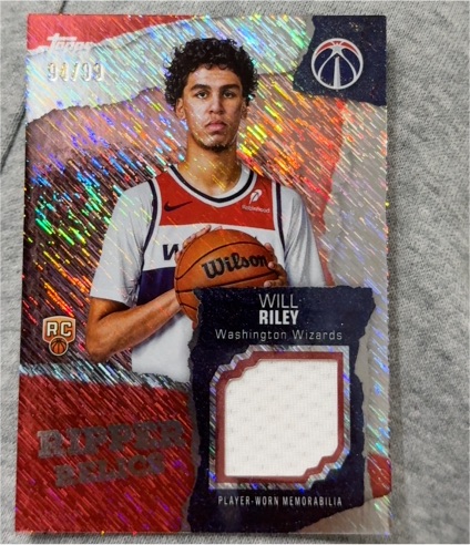 2025 Topps Ripper Relics #RR-WR Will Riley — front