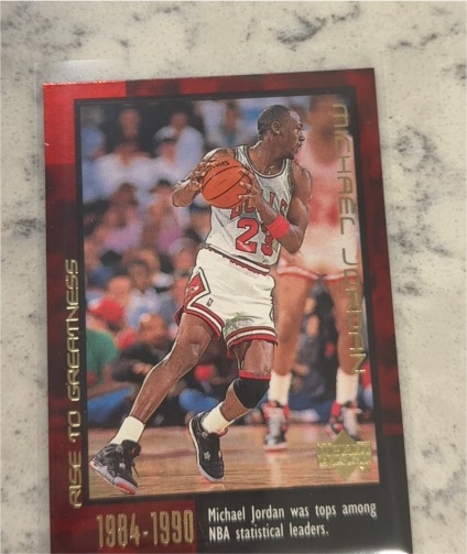 1999 Upper Deck Rise to Greatness #21 Michael Jordan — front