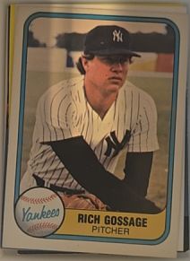 1981 Fleer #89 Rich Gossage — front