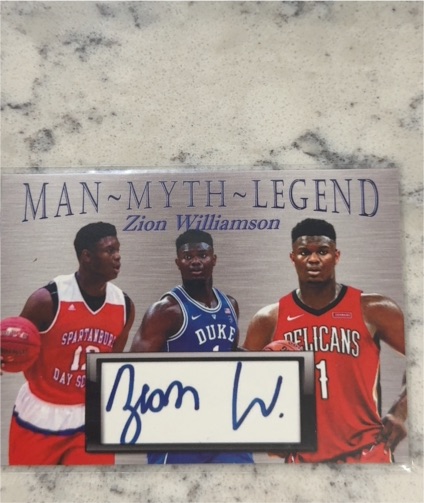 Man Myth Legend Zion Williamson — front