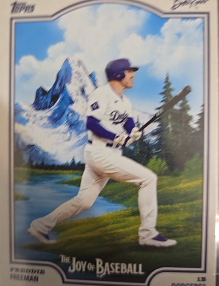 2025 Topps x Bob Ross The Joy of Baseball #17 Freddie Freeman — front